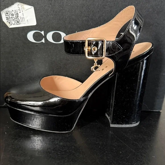 Coach Isabella Black Platform Heels - Picture 4 of 6